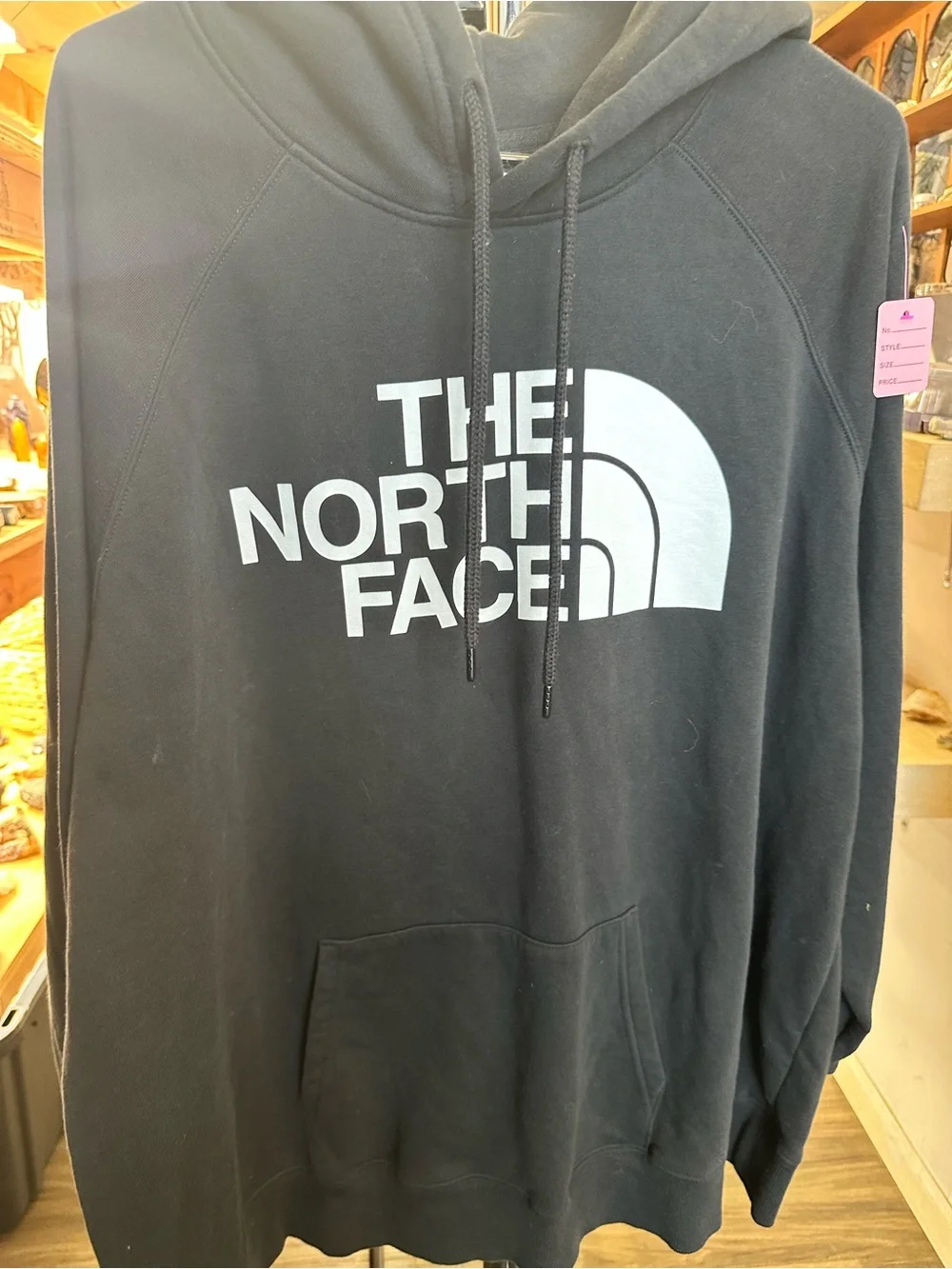 The North Face Black Pullover Hoodie with White Logo